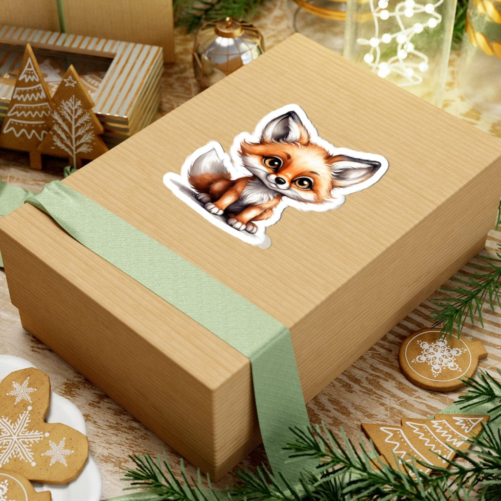 Printify Paper products Baby Fox - Hyper Cute Kiss-Cut Stickers
