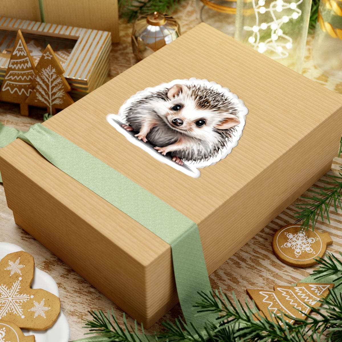 Printify Paper products Baby Hedgehog - Hyper Cute Kiss-Cut Stickers