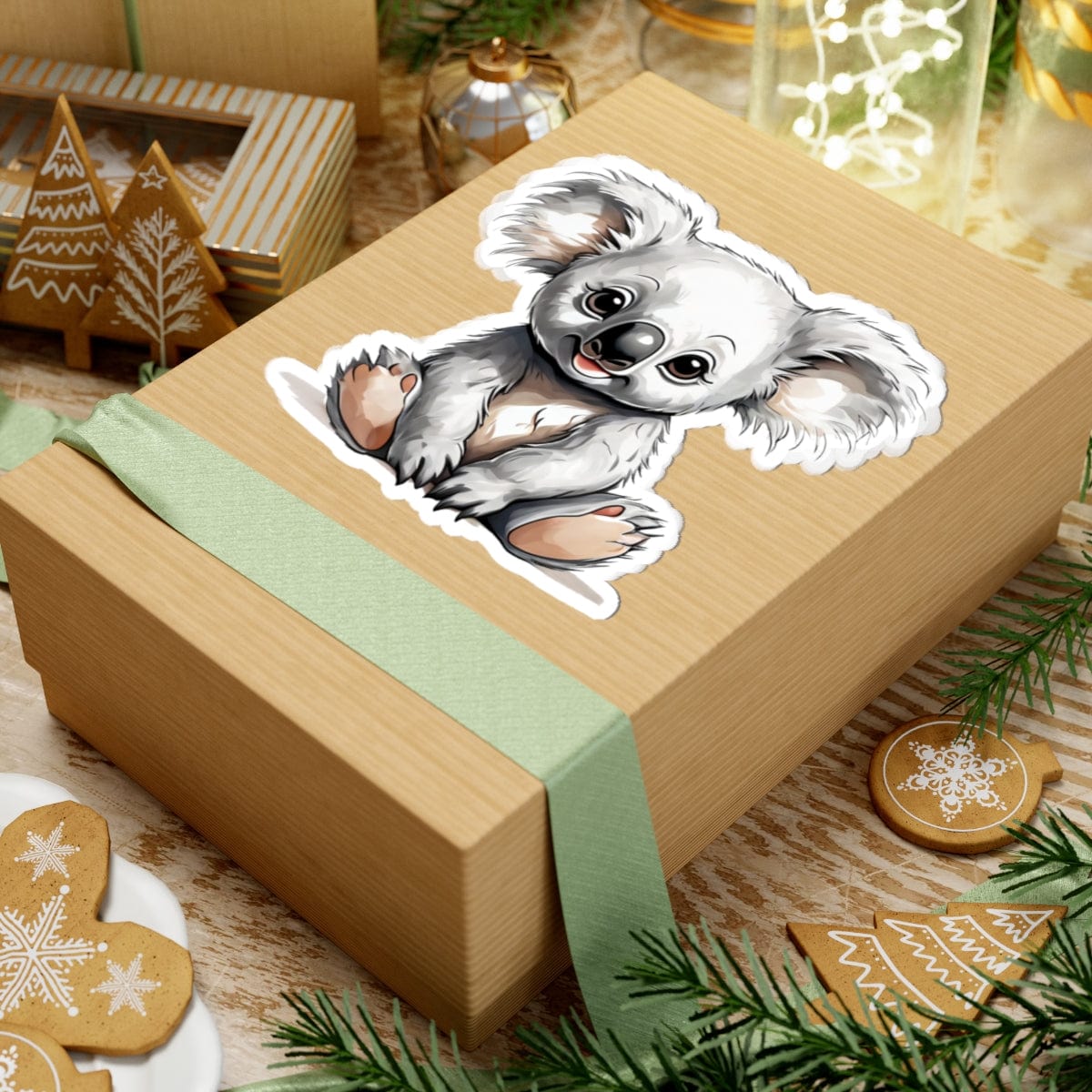 Printify Paper products Baby Koala - Hyper Cute Kiss-Cut Stickers