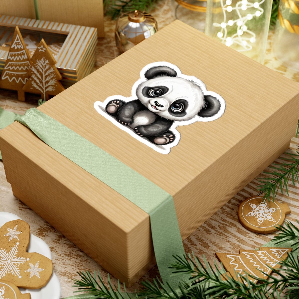 Printify Paper products Baby Panda - Hyper Cute Kiss-Cut Stickers