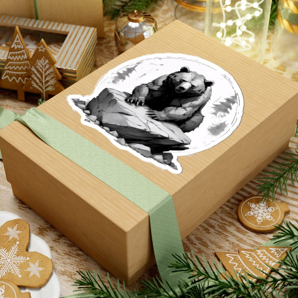 Printify Paper products Bear Rock - Wild & Fierce Kiss-Cut Stickers