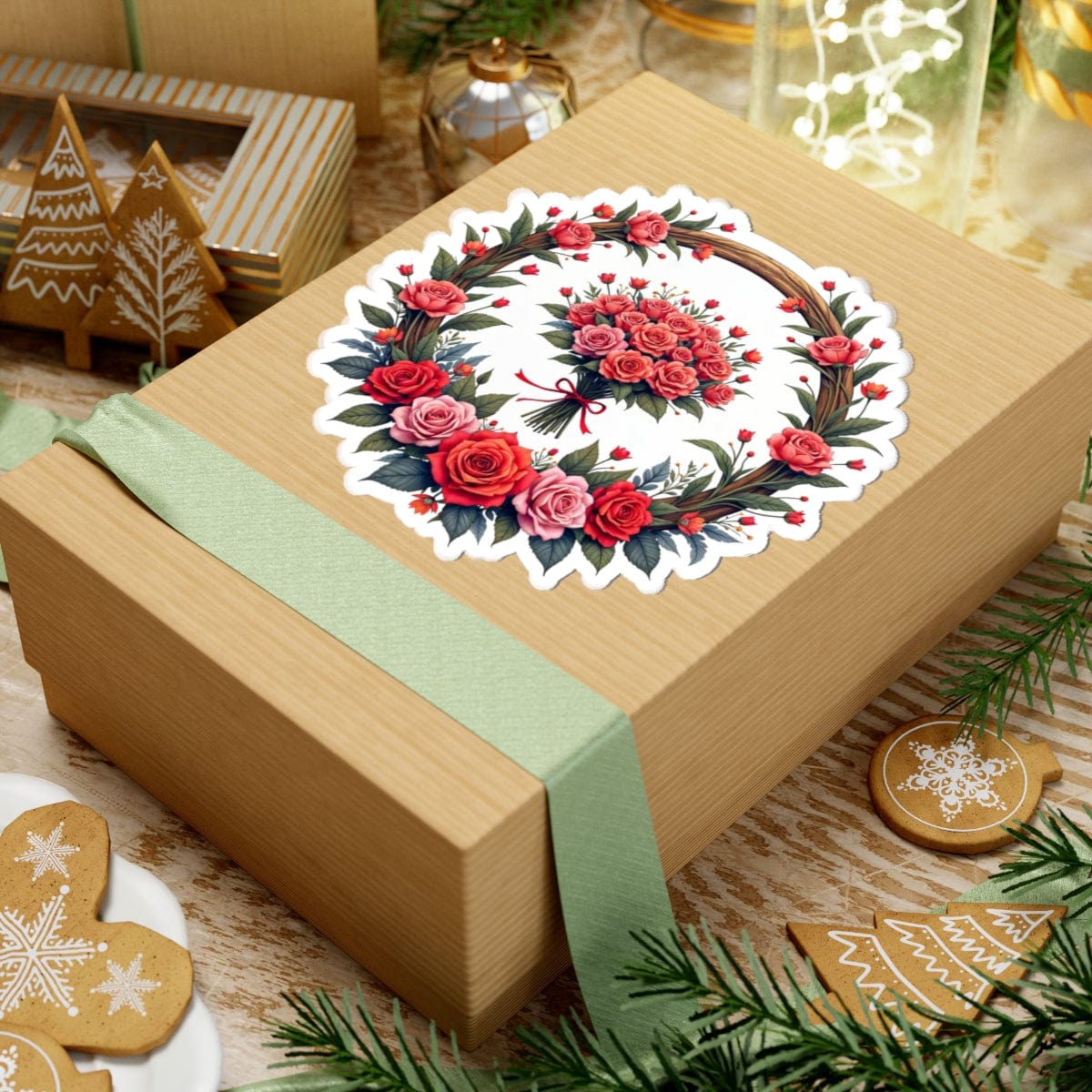 Printify Paper products Blooming Love - Love & Romance Kiss-Cut Stickers