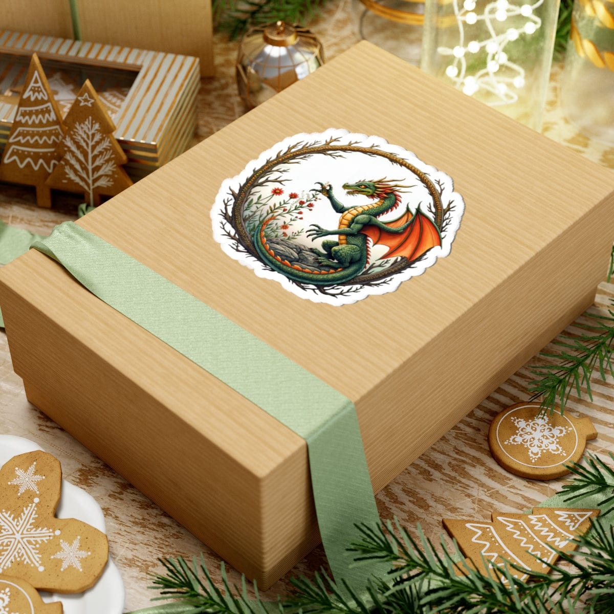 Printify Paper products Blossomwing  - Dragons & Magic Kiss-Cut Stickers