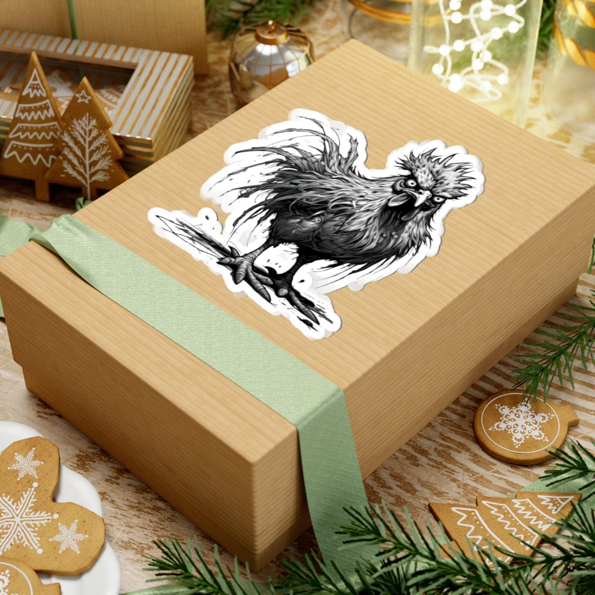 Printify Paper products Chicken I'm Fine - Everything's Fine Kiss-Cut Stickers