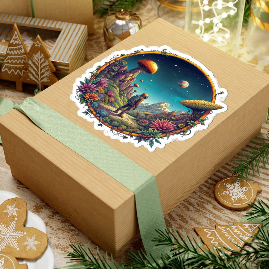 Printify Paper products Cosmic Explorer - UFO & Cosmic Kiss-Cut Stickers