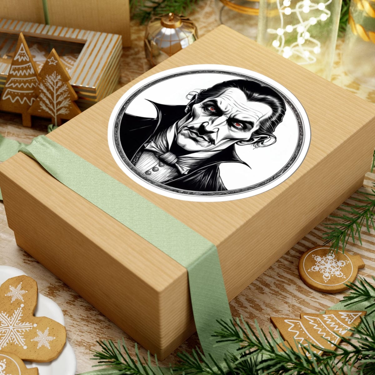 Printify Paper products Dracula - Mysteries & Monsters Kiss-Cut Stickers