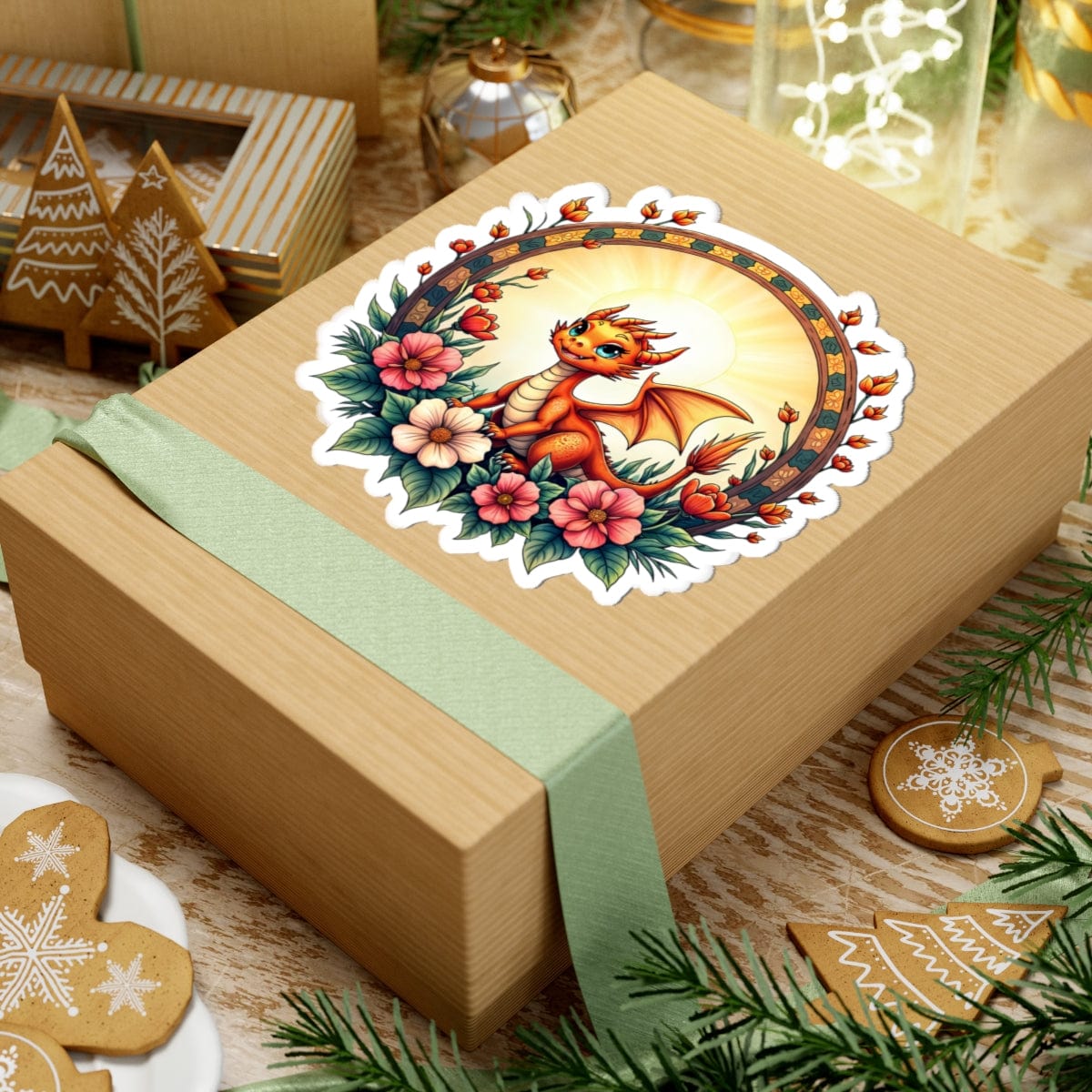 Printify Paper products Emberheart - Dragons & Magic Kiss-Cut Stickers