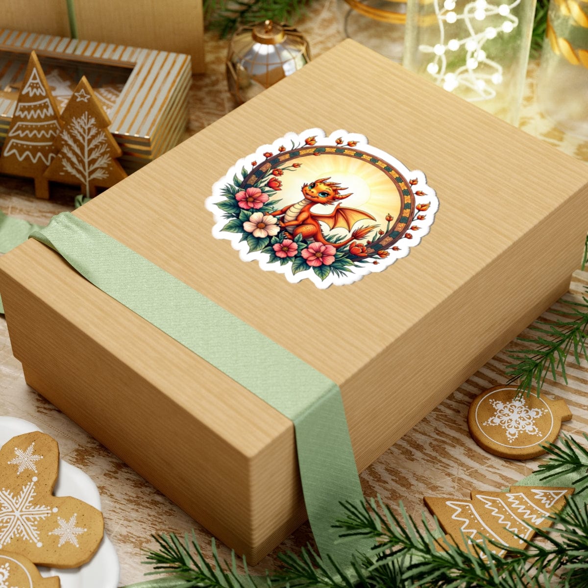 Printify Paper products Emberheart - Dragons & Magic Kiss-Cut Stickers