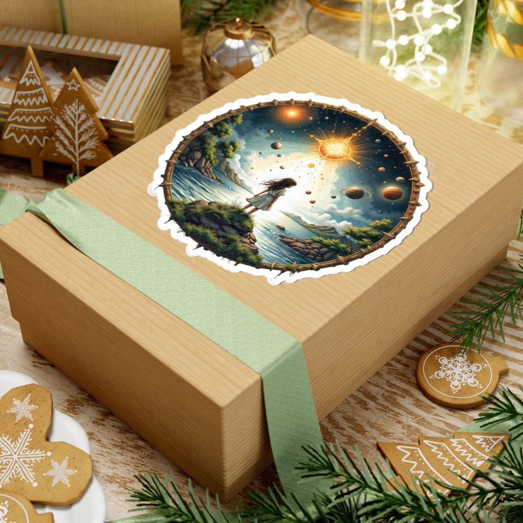 Printify Paper products Exploring the Final Frontier - UFO & Cosmic Kiss-Cut Stickers