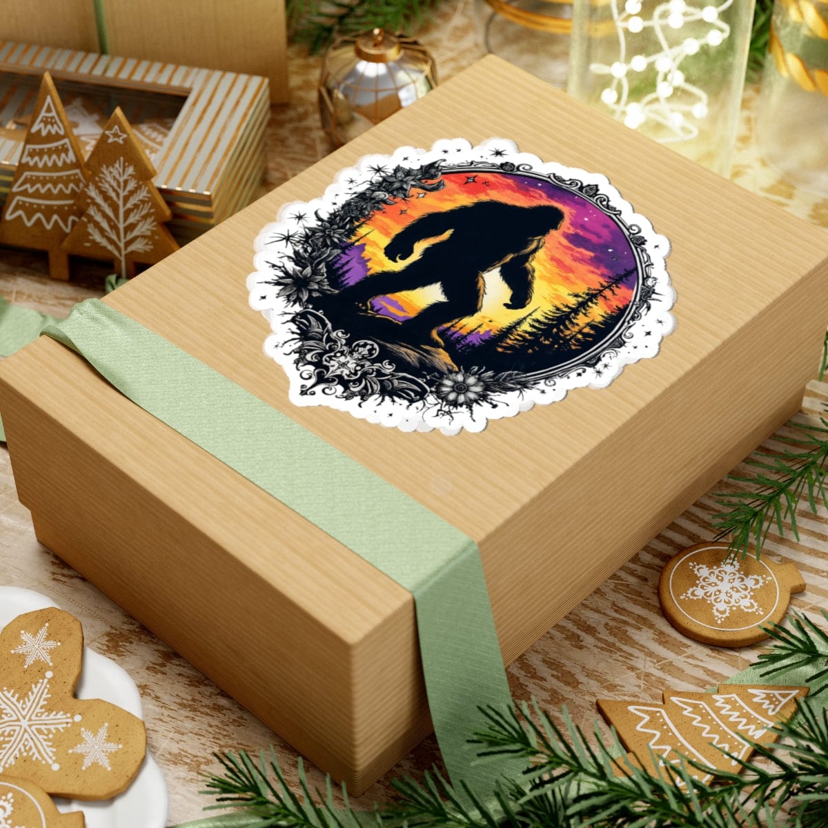 Printify Paper products Follow the Legend - Bigfoot & Legends Kiss-Cut Stickers