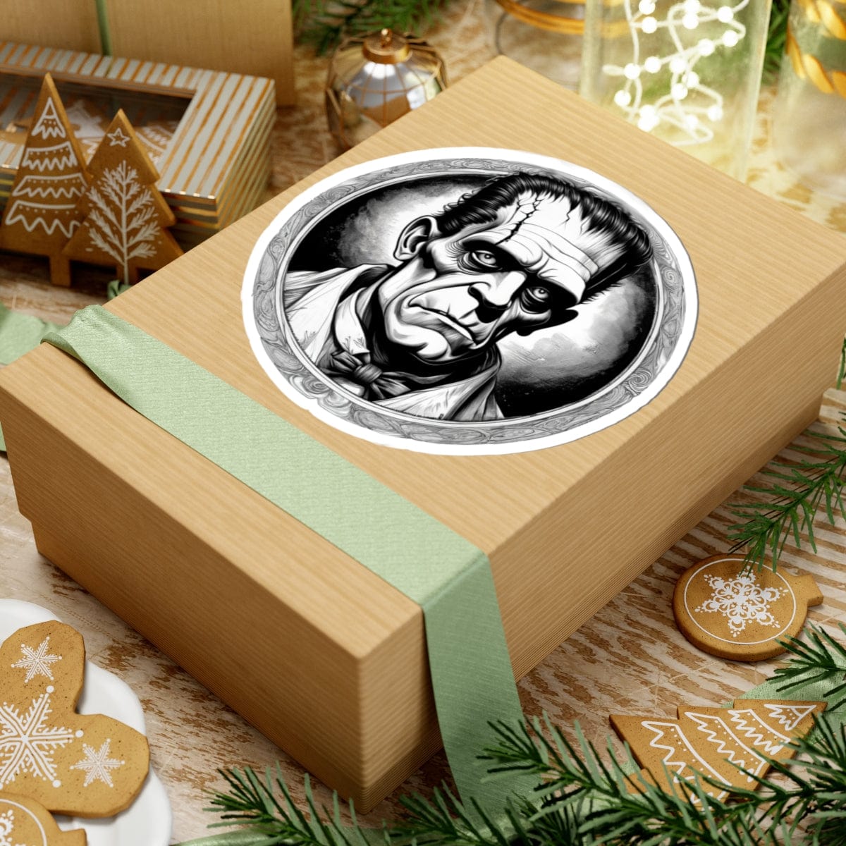 Printify Paper products Frankenstein's Monster - Mysteries & Monsters Kiss-Cut Stickers