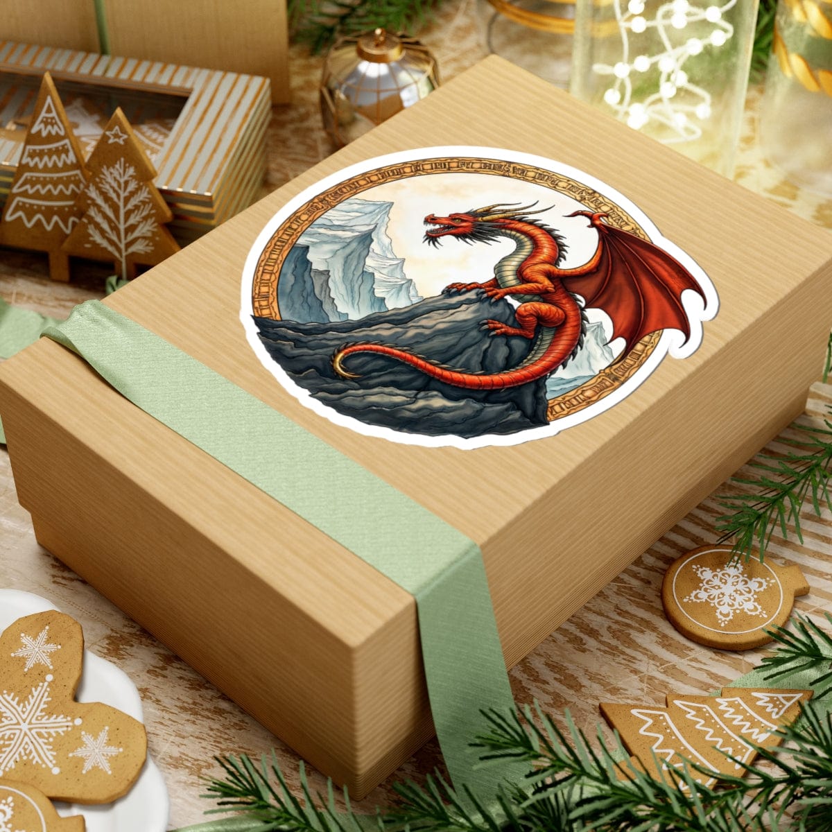 Printify Paper products Frostfire - Dragons & Magic Kiss-Cut Stickers