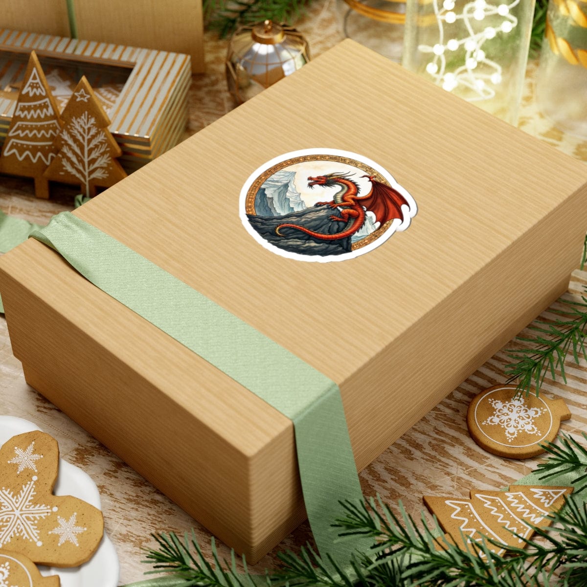 Printify Paper products Frostfire - Dragons & Magic Kiss-Cut Stickers