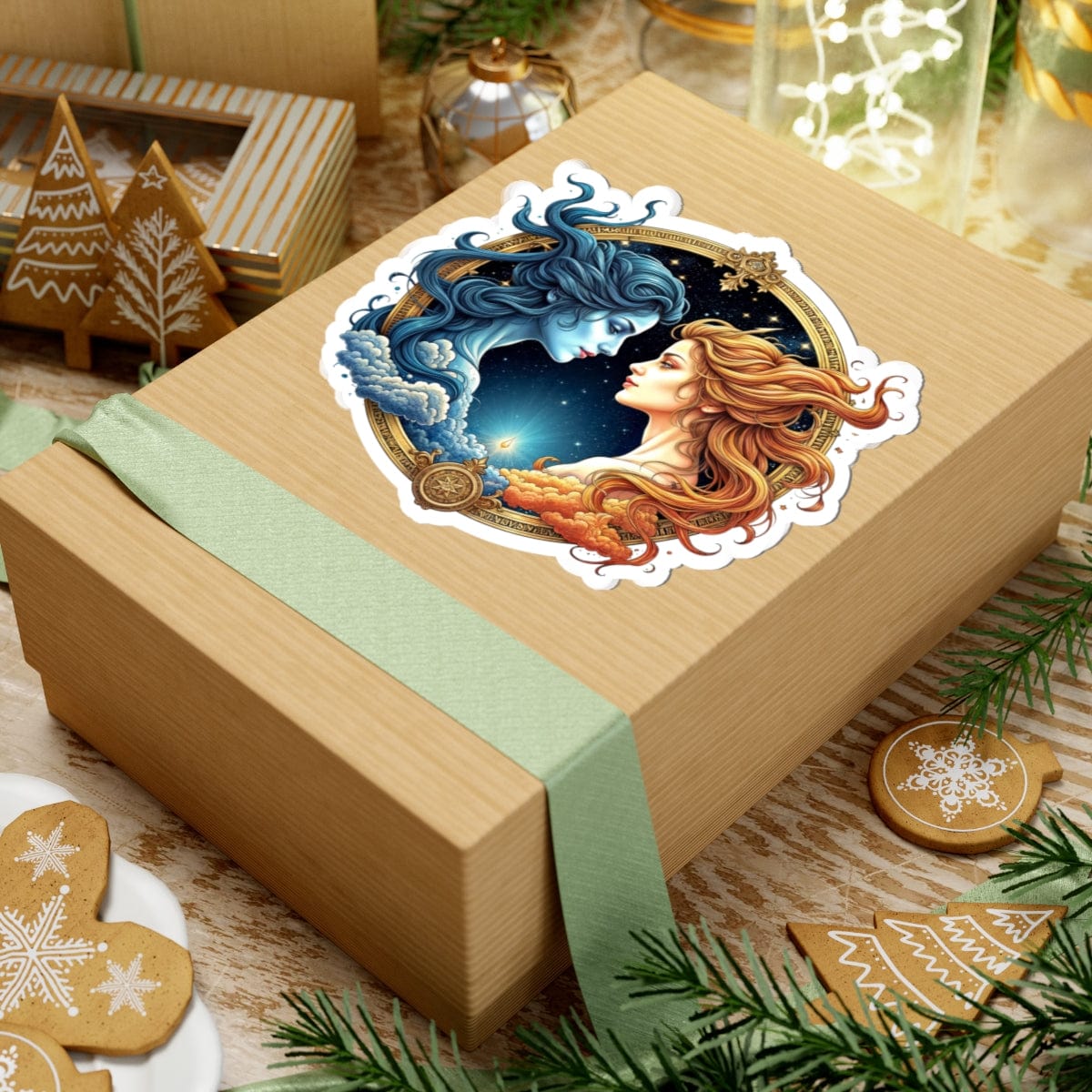 Printify Paper products Gemini - Zodiac Astrology Kiss-Cut Stickers