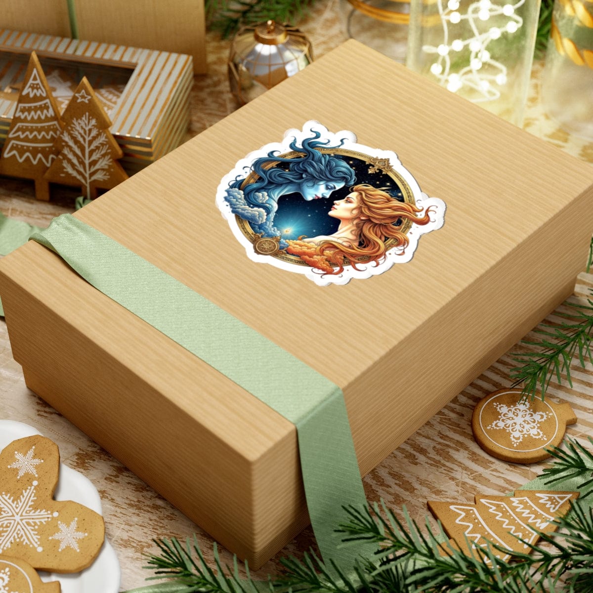 Printify Paper products Gemini - Zodiac Astrology Kiss-Cut Stickers