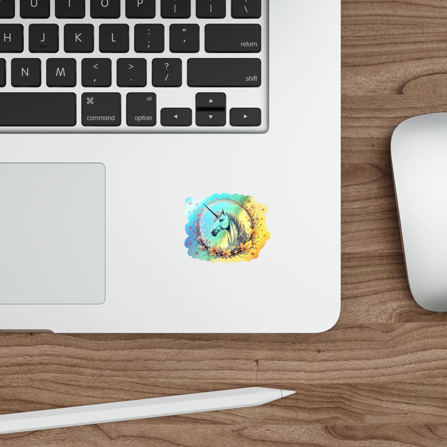 Printify Paper products Gratitude Unicorn - Holographic Die-Cut Sticker
