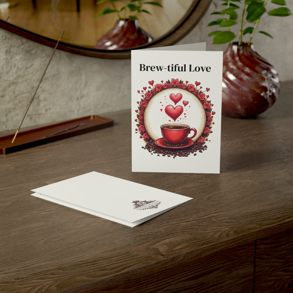 Printify Paper products Greeting Cards - Brew-tiful Love - Love & Fun Card with QR Code Video
