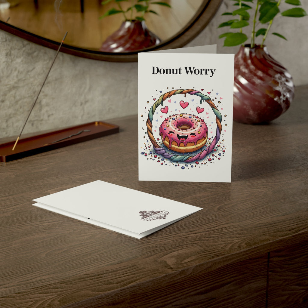 Printify Paper products Greeting Cards - Donut Worry - Love & Fun Card with QR Code Video