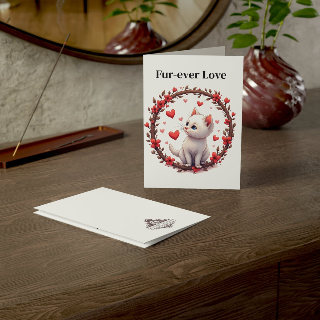 Printify Paper products Greeting Cards - Fur-ever Love - Love & Fun Card with QR Code Video
