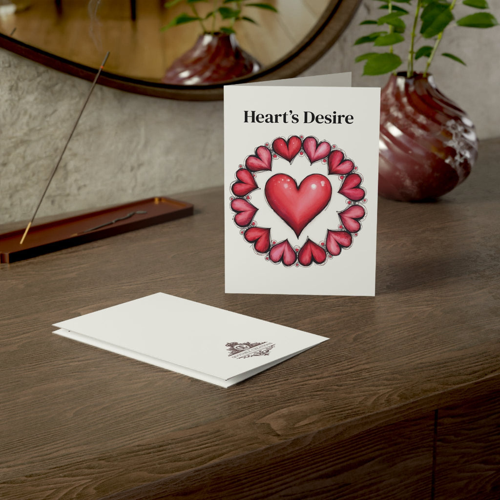 Printify Paper products Greeting Cards - Heart’s Desire - Love & Romance Card with QR Code Video