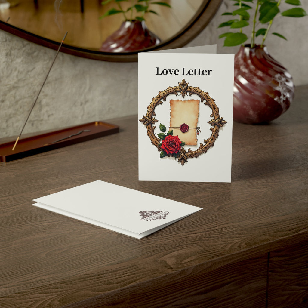 Printify Paper products Greeting Cards - Love Letter - Love & Romance Card with QR Code Video