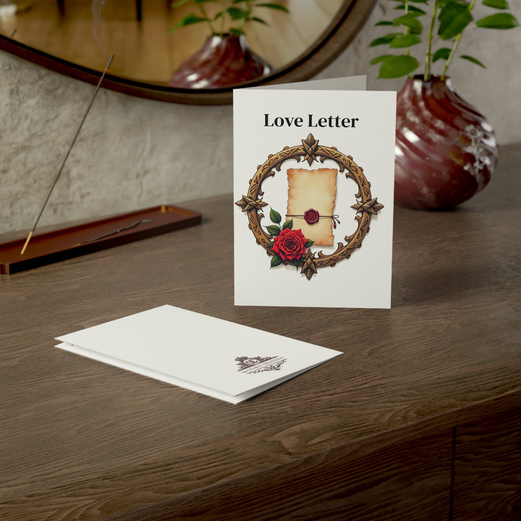 Printify Paper products Greeting Cards - Love Letter - Love & Romance Card with QR Code Video