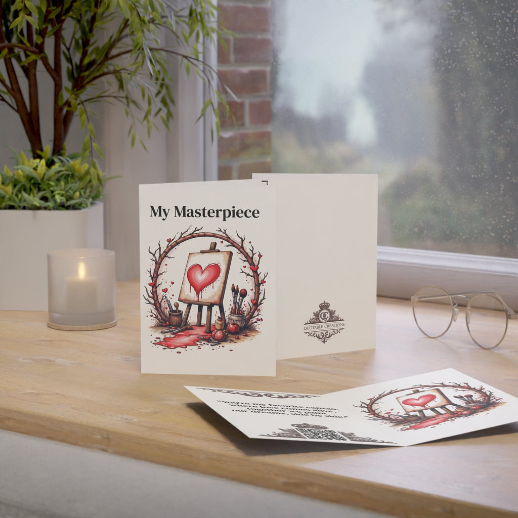 Printify Paper products Greeting Cards - My Masterpiece - Love & Fun Card with QR Code Video