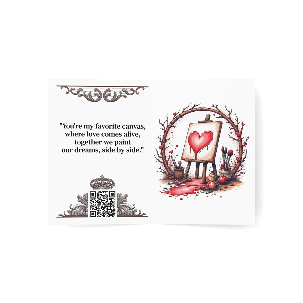 Printify Paper products Greeting Cards - My Masterpiece - Love & Fun Card with QR Code Video