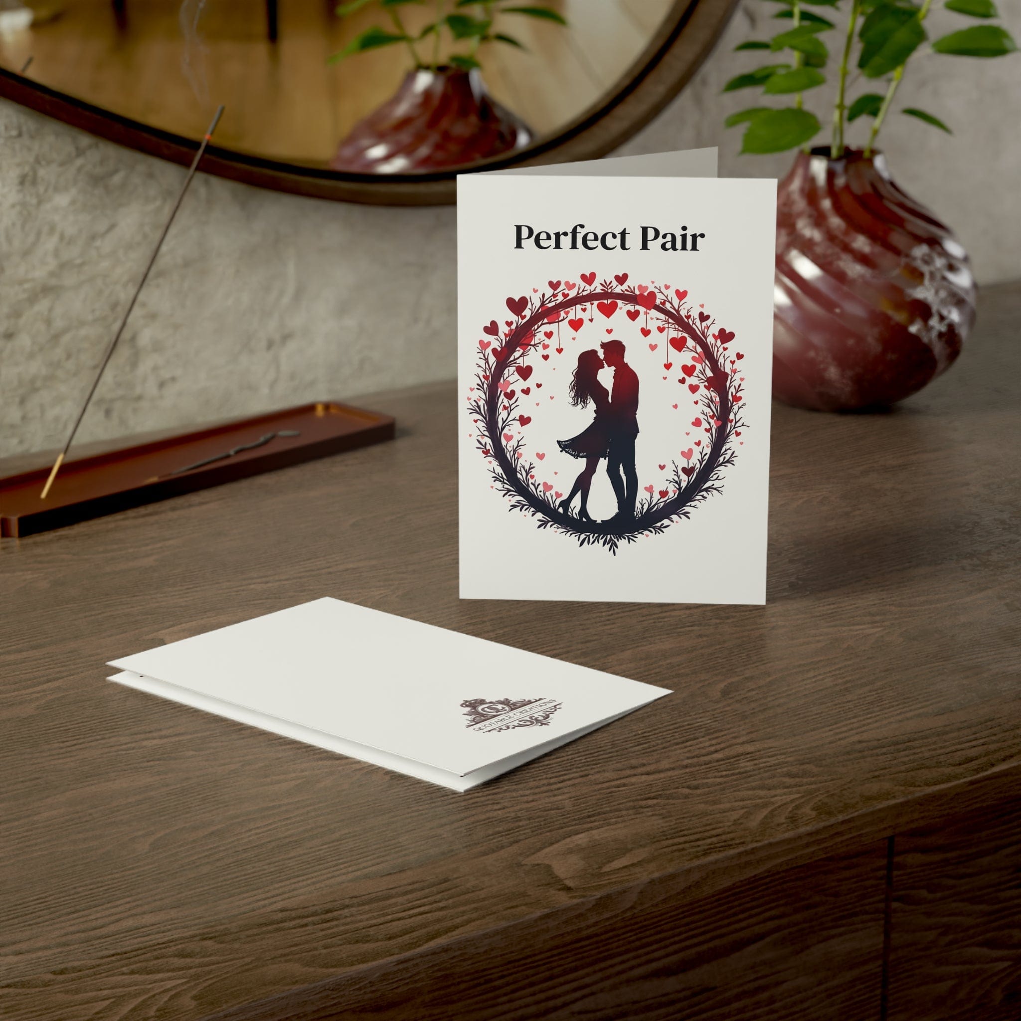 Printify Paper products Greeting Cards - Perfect Pair - Love & Romance Card with QR Code Video