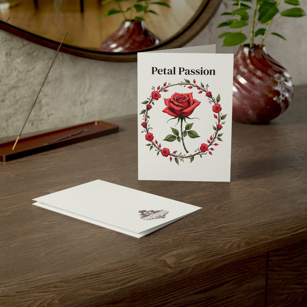 Printify Paper products Greeting Cards - Petal Passion - Love & Fun Card with QR Code Video