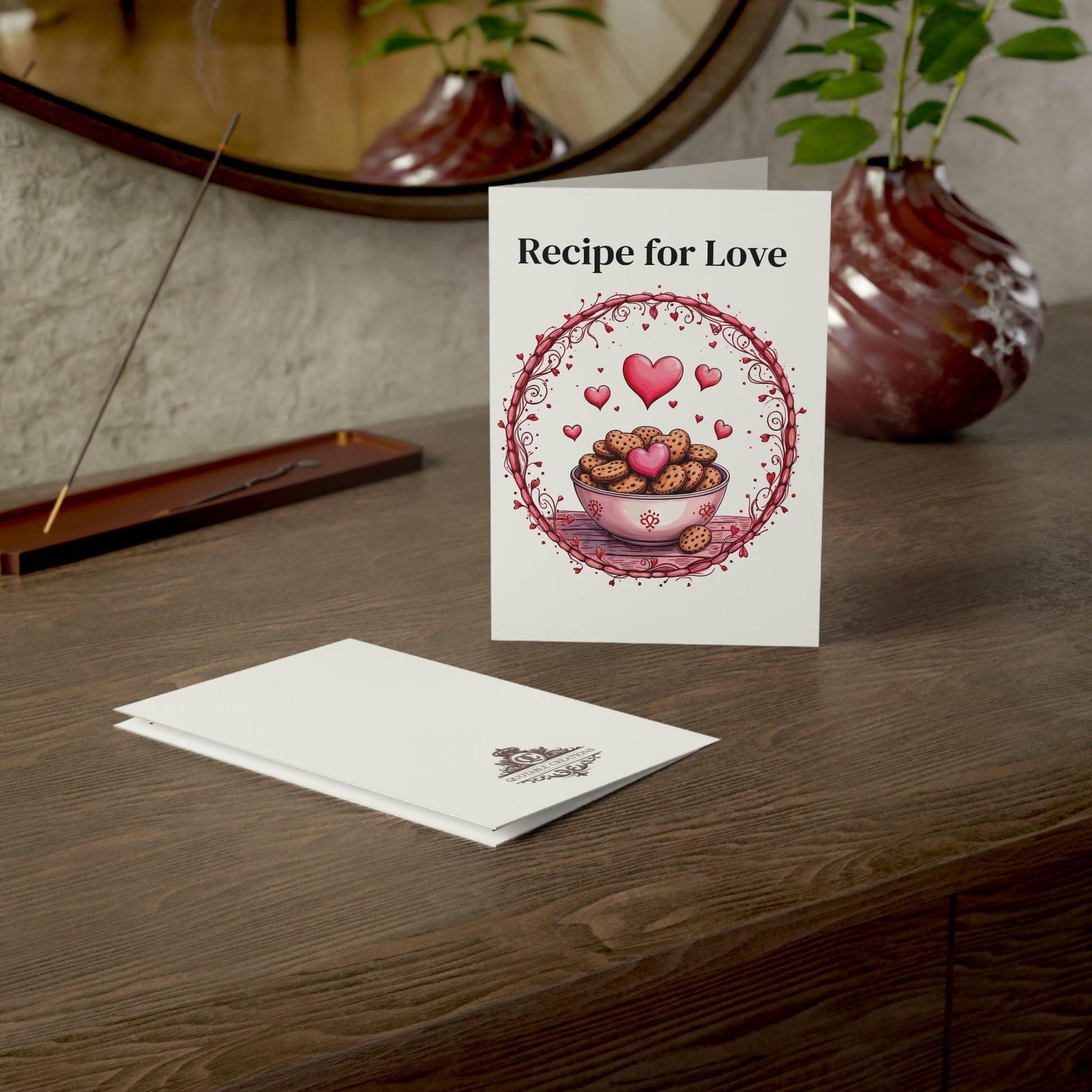 Printify Paper products Greeting Cards - Recipe for Love - Love & Fun Card with QR Code Video