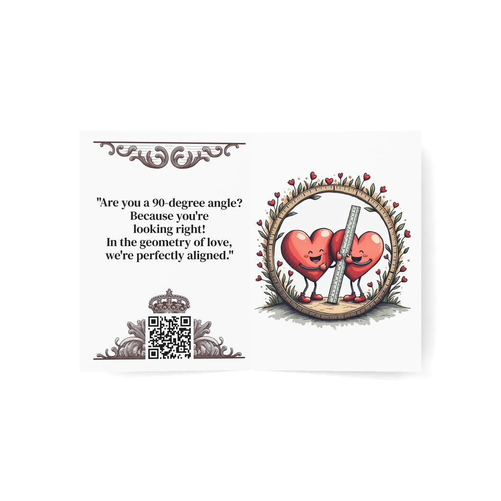 Printify Paper products Greeting Cards - The Sum of Our Hearts - Love & Fun Card with QR Code Video