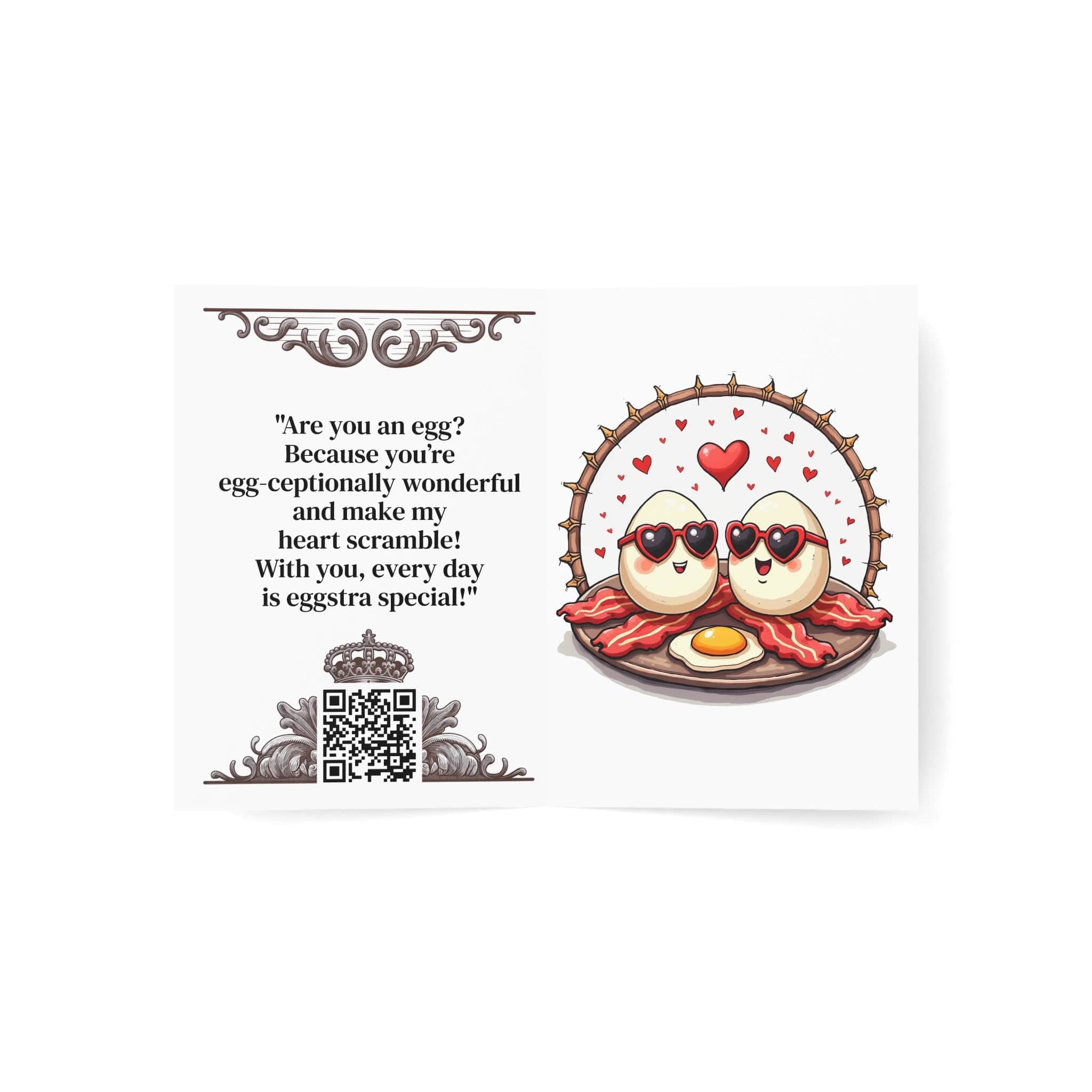 Printify Paper products Greeting Cards - Unbeatable Love - Love & Fun Card with QR Code Video
