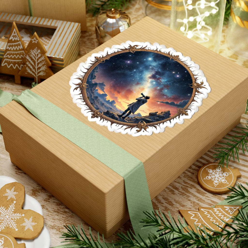 Printify Paper products I Choose to Believe - UFO & Cosmic Kiss-Cut Stickers