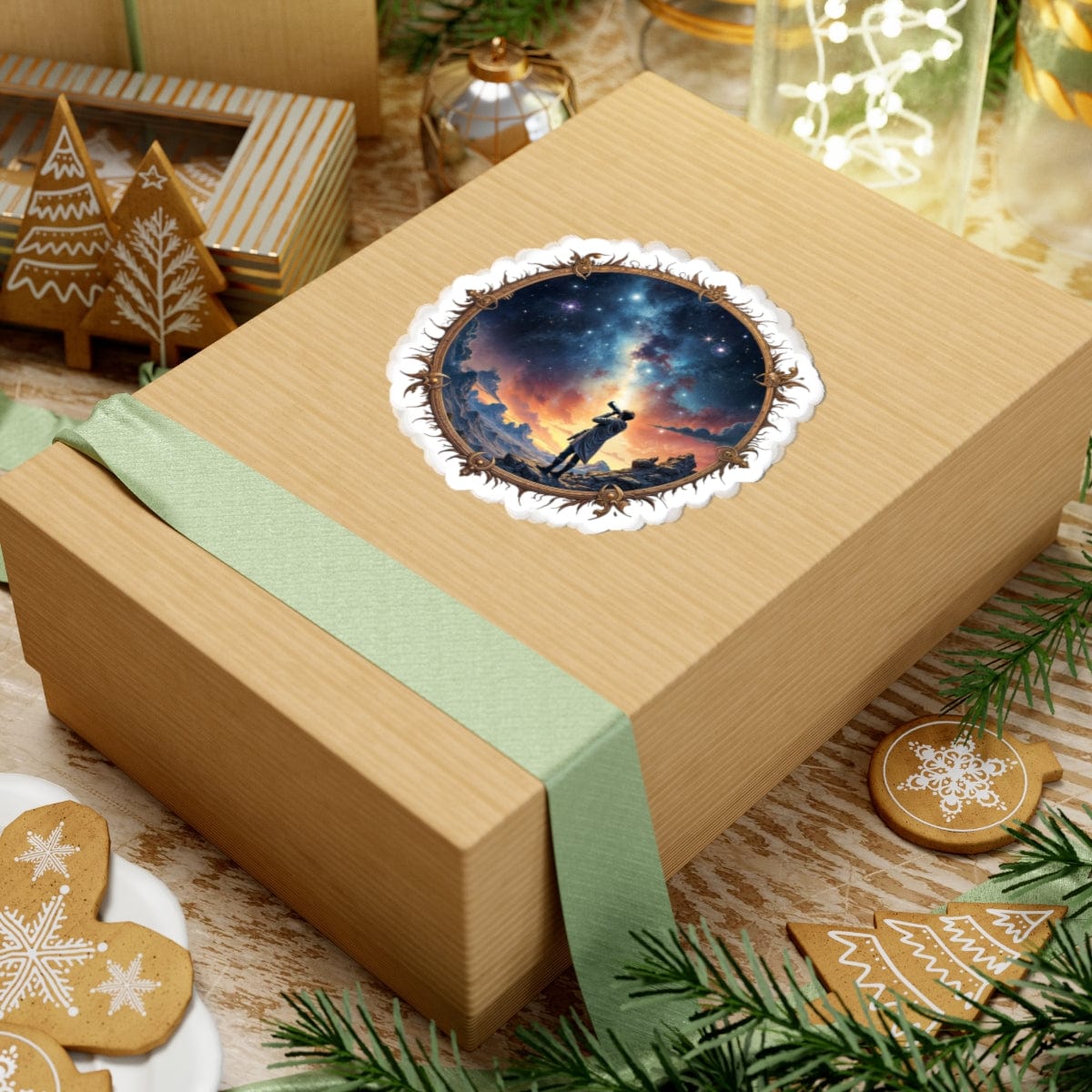 Printify Paper products I Choose to Believe - UFO & Cosmic Kiss-Cut Stickers