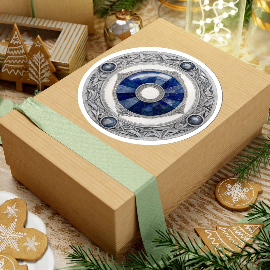 Printify Paper products Lapis Lazuli - Crystals & Gemstones Kiss-Cut Stickers