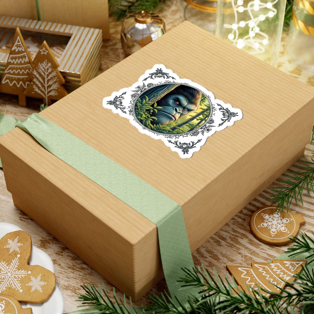 Printify Paper products Legends Are Real  - Bigfoot & Legends Kiss-Cut Stickers