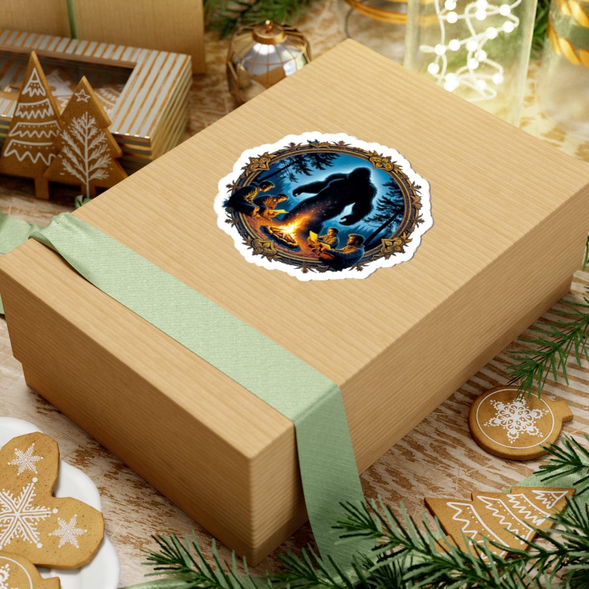 Printify Paper products Legends Never Sleep - Bigfoot & Legends Kiss-Cut Stickers