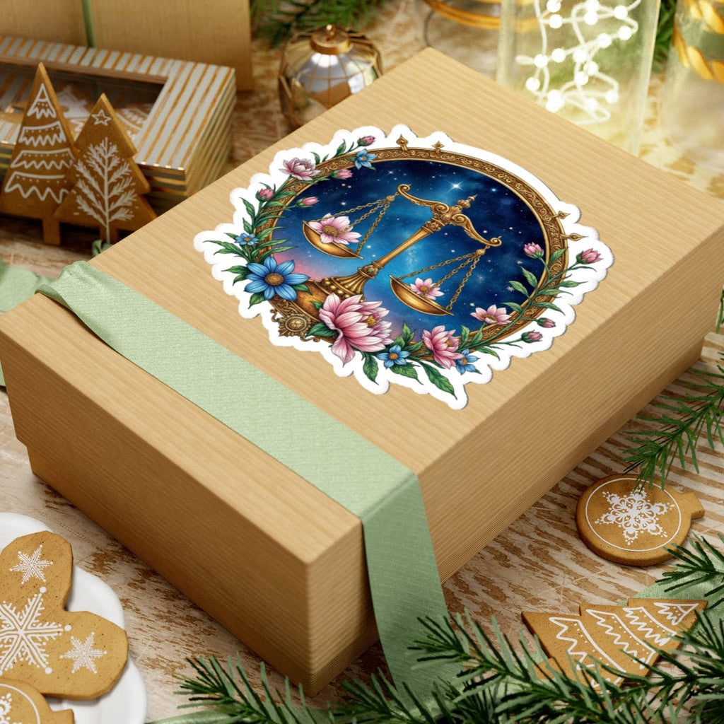 Printify Paper products Libra - Zodiac Astrology Kiss-Cut Stickers