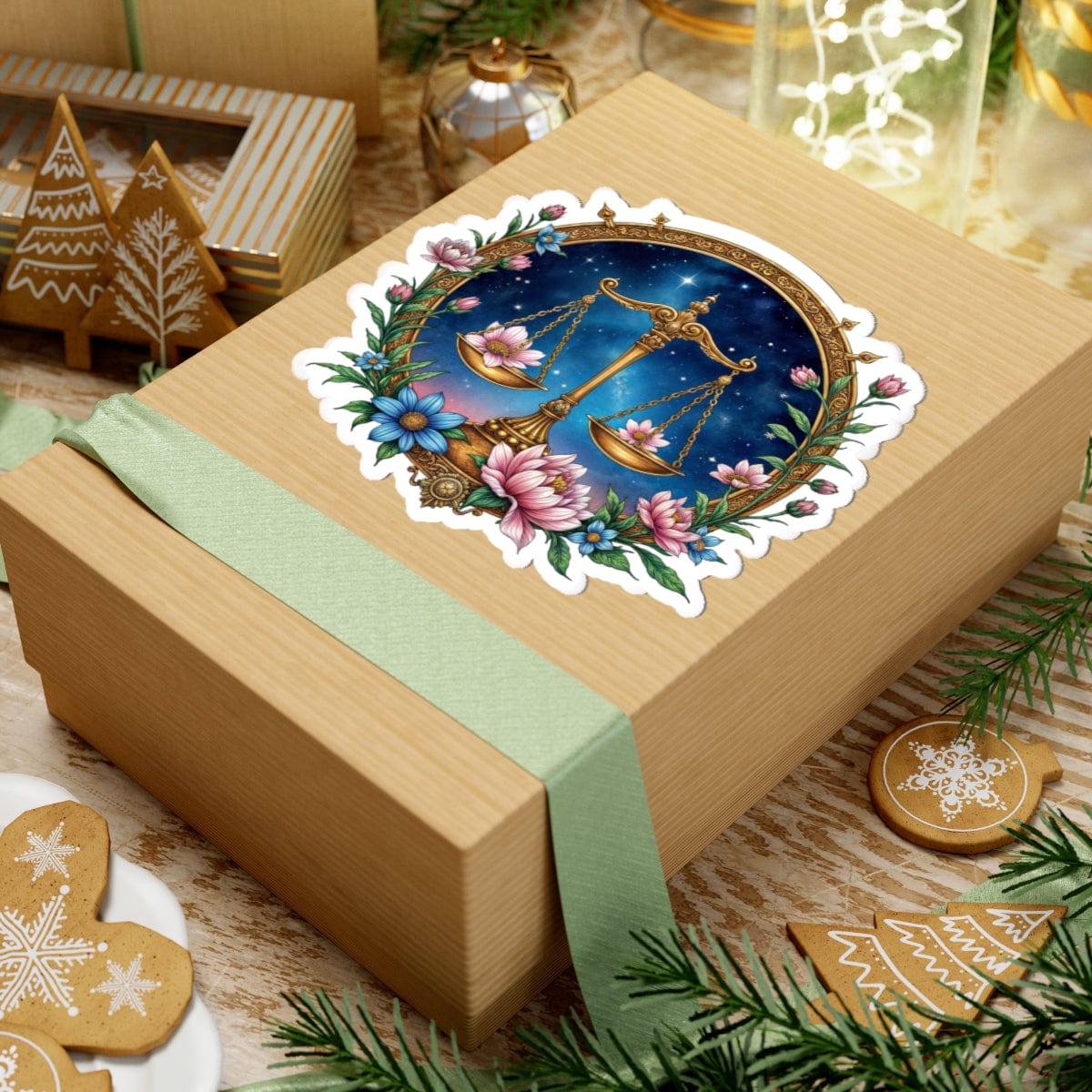 Printify Paper products Libra - Zodiac Astrology Kiss-Cut Stickers