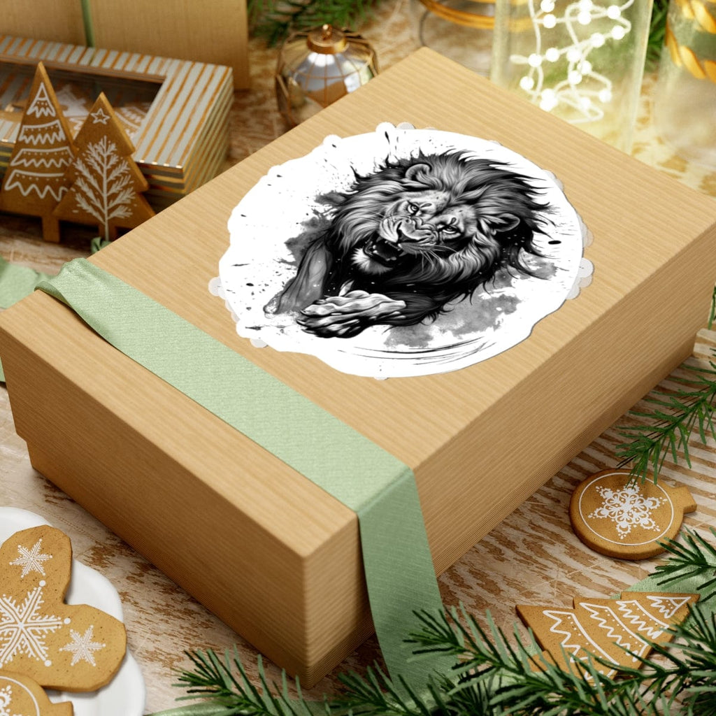 Printify Paper products Lion Charge - Wild & Fierce Kiss-Cut Stickers