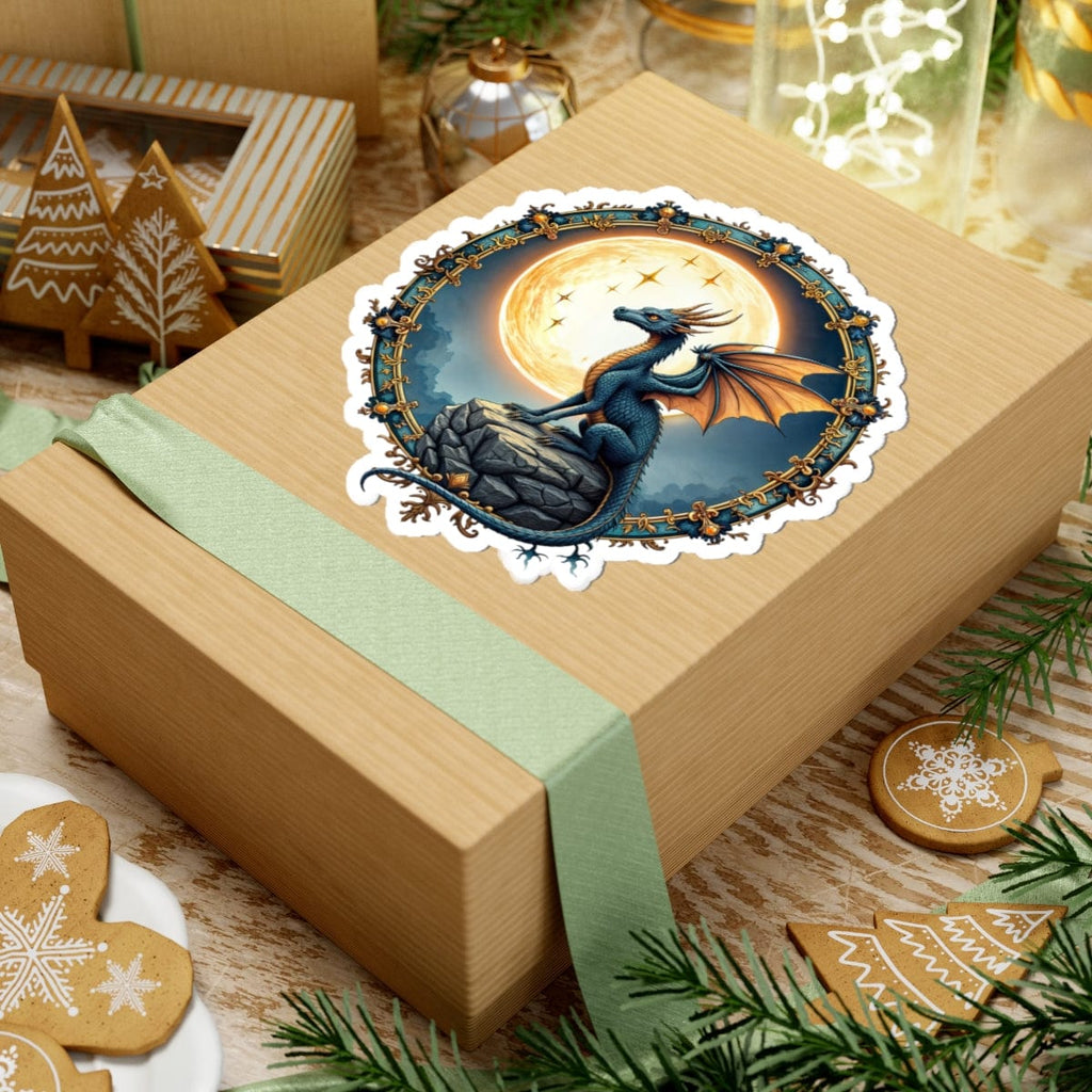 Printify Paper products Lunar Ember - Dragons & Magic Kiss-Cut Stickers