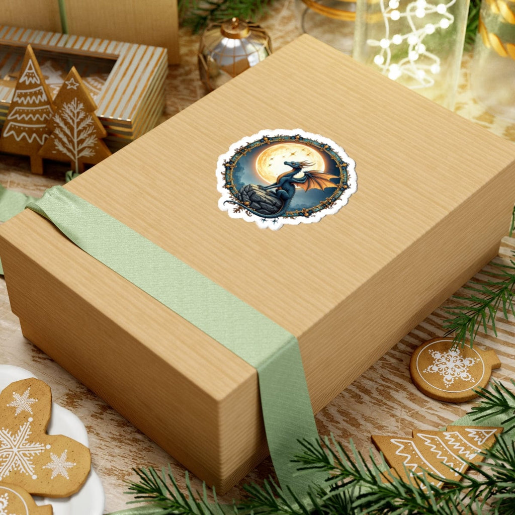 Printify Paper products Lunar Ember - Dragons & Magic Kiss-Cut Stickers