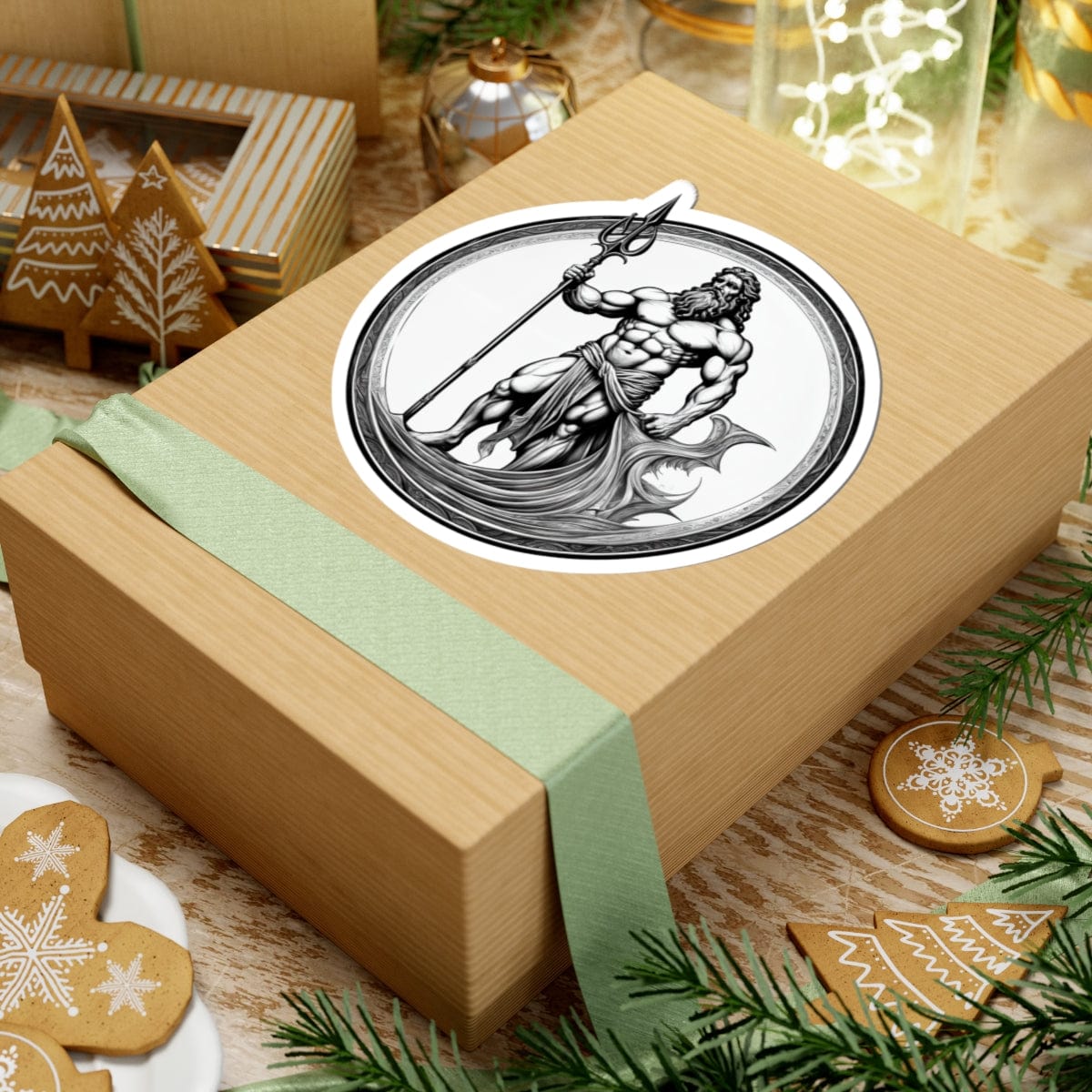 Printify Paper products Poseidon - Heroes & Quests Kiss-Cut Stickers