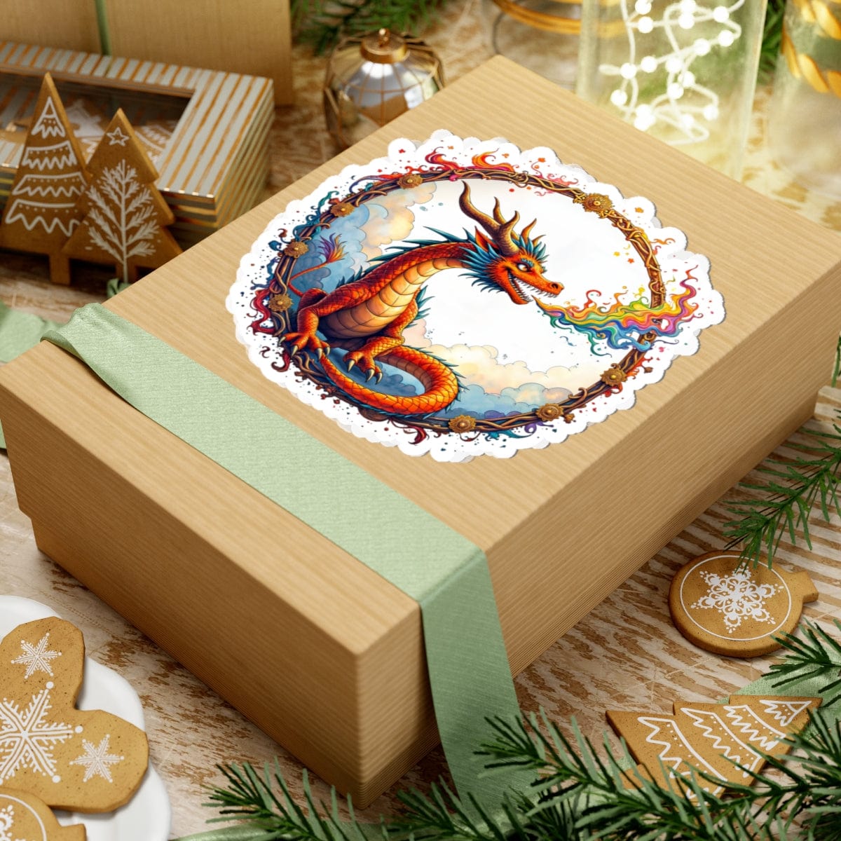 Printify Paper products Prismfire - Dragons & Magic Kiss-Cut Stickers