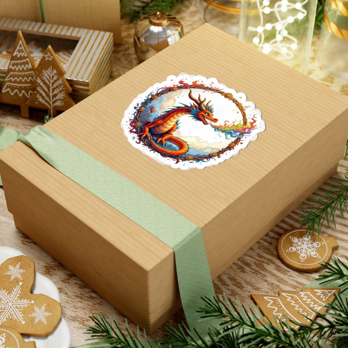 Printify Paper products Prismfire - Dragons & Magic Kiss-Cut Stickers