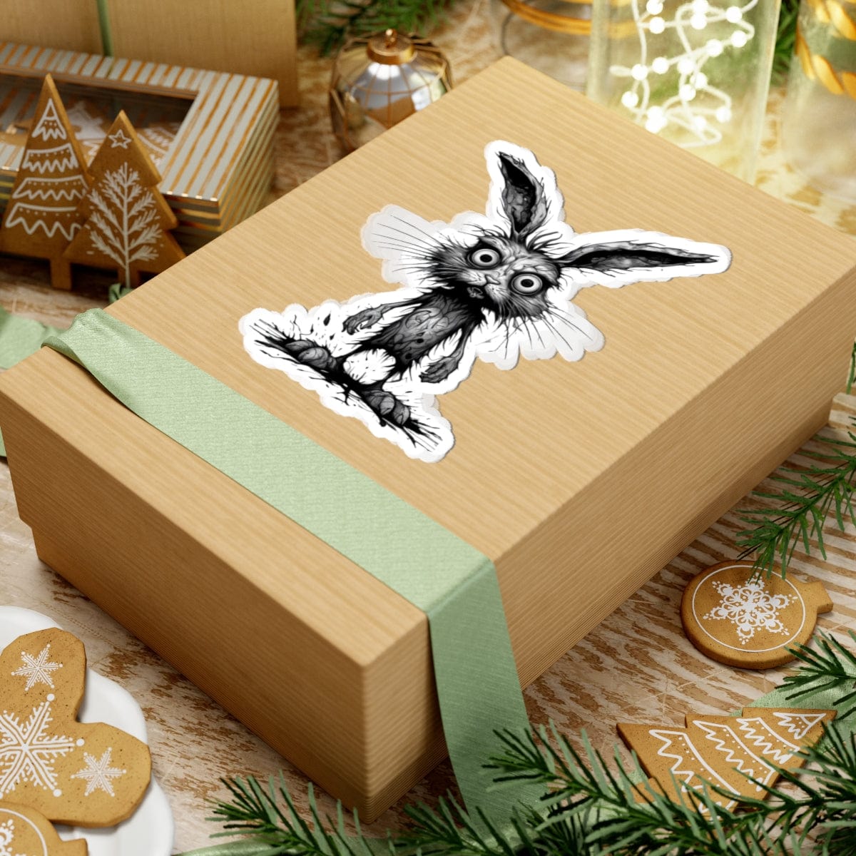 Printify Paper products Rabbit I'm Fine - Everything's Fine Kiss-Cut Stickers