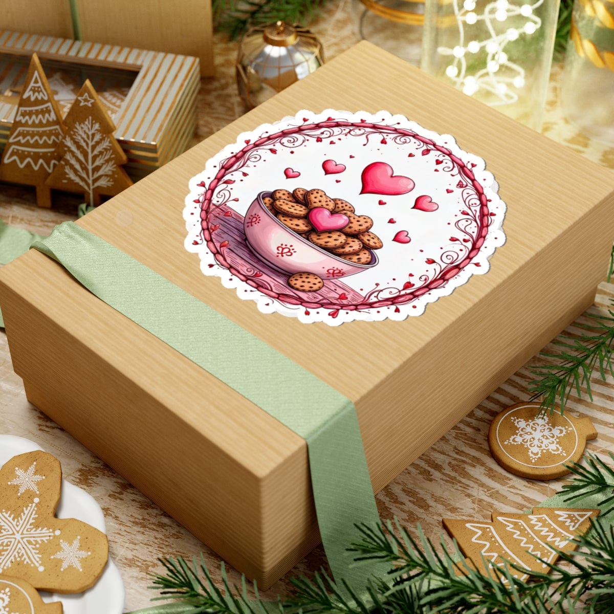 Printify Paper products Recipe for Love - Love & Fun Kiss-Cut Stickers