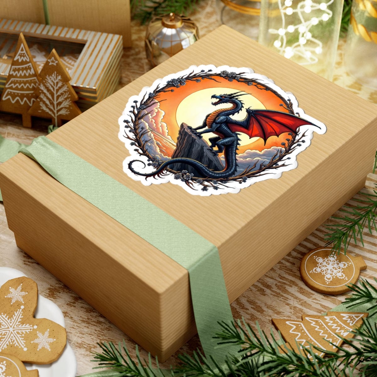 Printify Paper products Shadowwing - Dragons & Magic Kiss-Cut Stickers