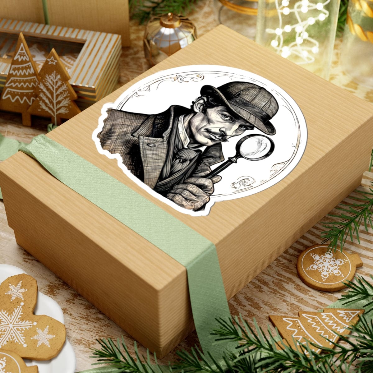 Printify Paper products Sherlock Holmes - Mysteries & Monsters Kiss-Cut Stickers